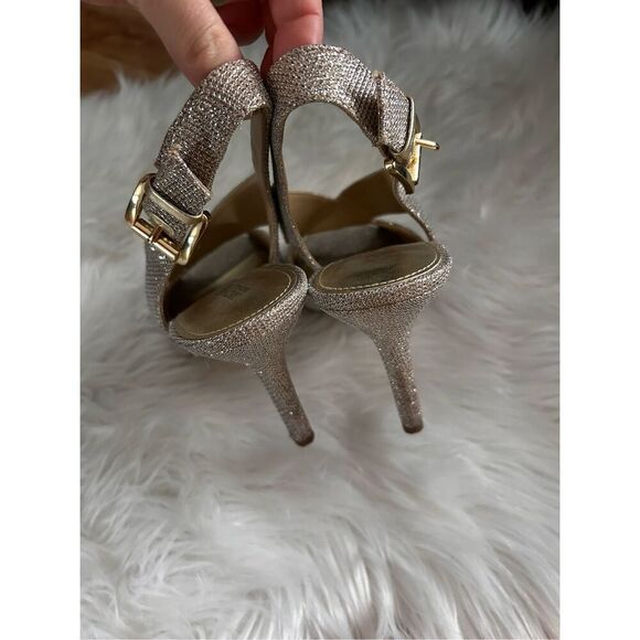 Michael Kors Woman's Becky Dress Sandals Gold Size 9 - Picture 2 of 5